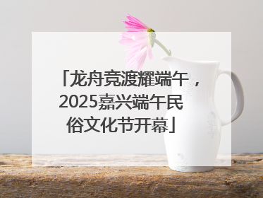 龙舟竞渡耀端午，2025嘉兴端午民俗文化节开幕