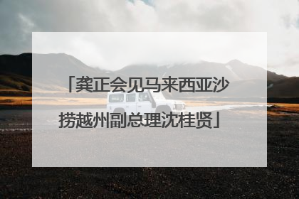 龚正会见马来西亚沙捞越州副总理沈桂贤