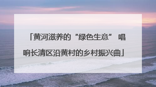 黄河滋养的“绿色生意” 唱响长清区沿黄村的乡村振兴曲