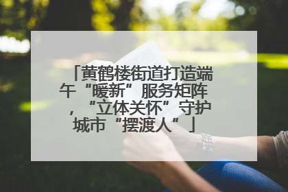 黄鹤楼街道打造端午“暖新”服务矩阵，“立体关怀”守护城市“摆渡人”