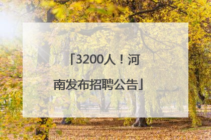 3200人！河南发布招聘公告